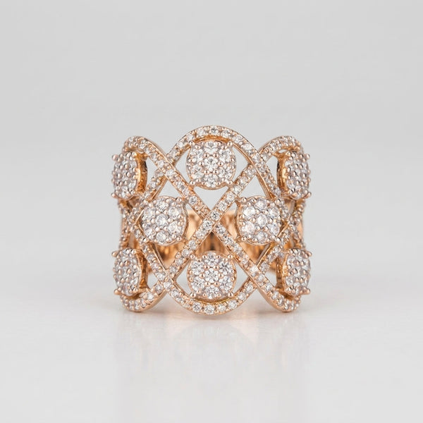 Celestial Orbit Wide Cocktail Ring