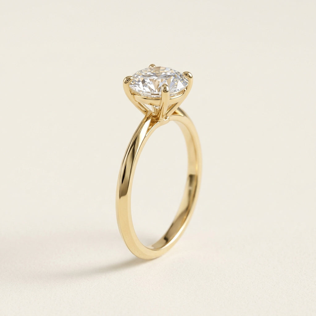 1 ct lab-grown diamond solitaire engagement ring