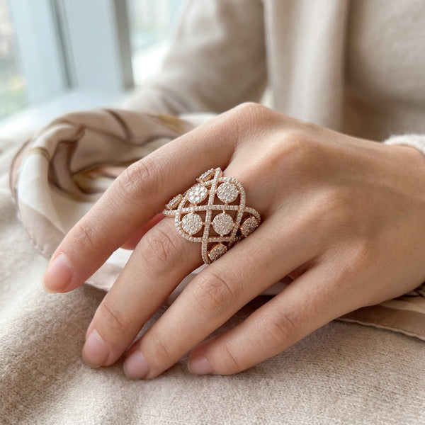 Celestial Orbit Wide Cocktail Ring — detail view 2 of 2