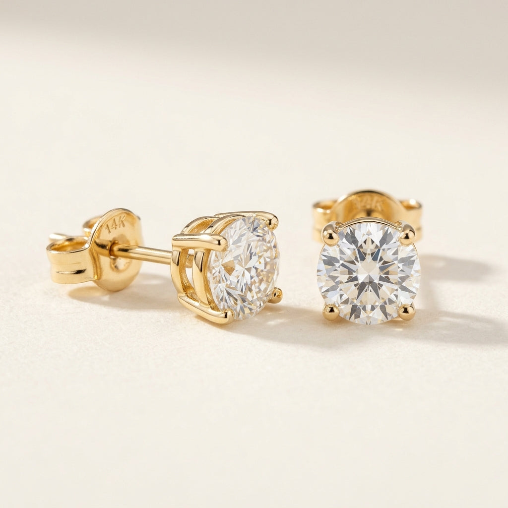 Lab-grown diamond stud earrings
