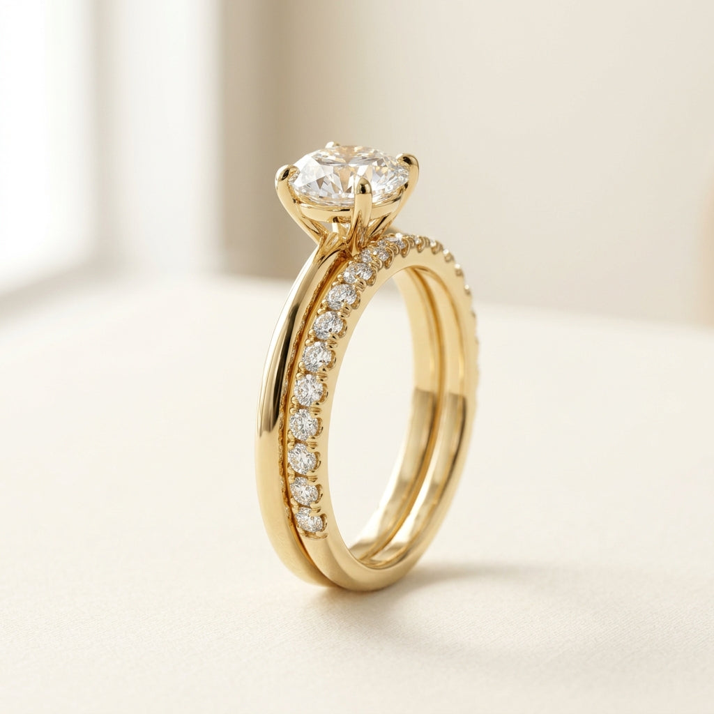 Featherline Lab Diamond Bridal Stack