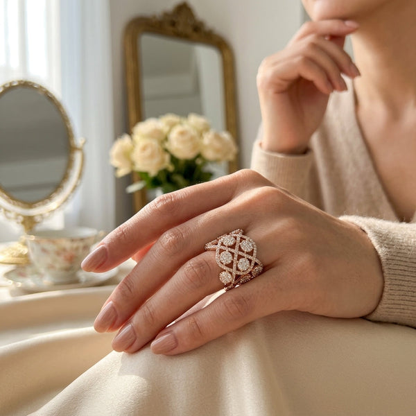 Celestial Orbit Wide Cocktail Ring — detail view 1 of 2